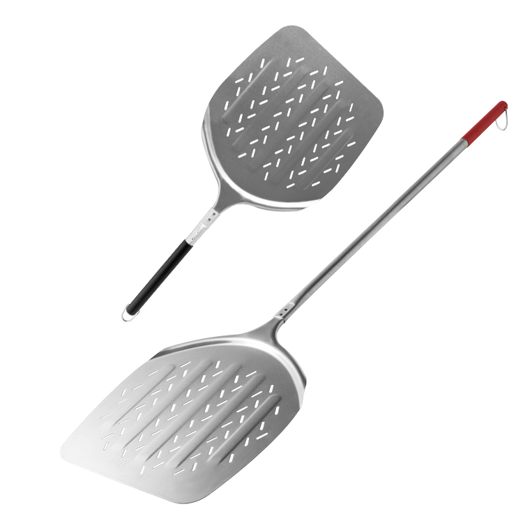 Factory Price Aluminium Long Handle Perforated Pizza Peel