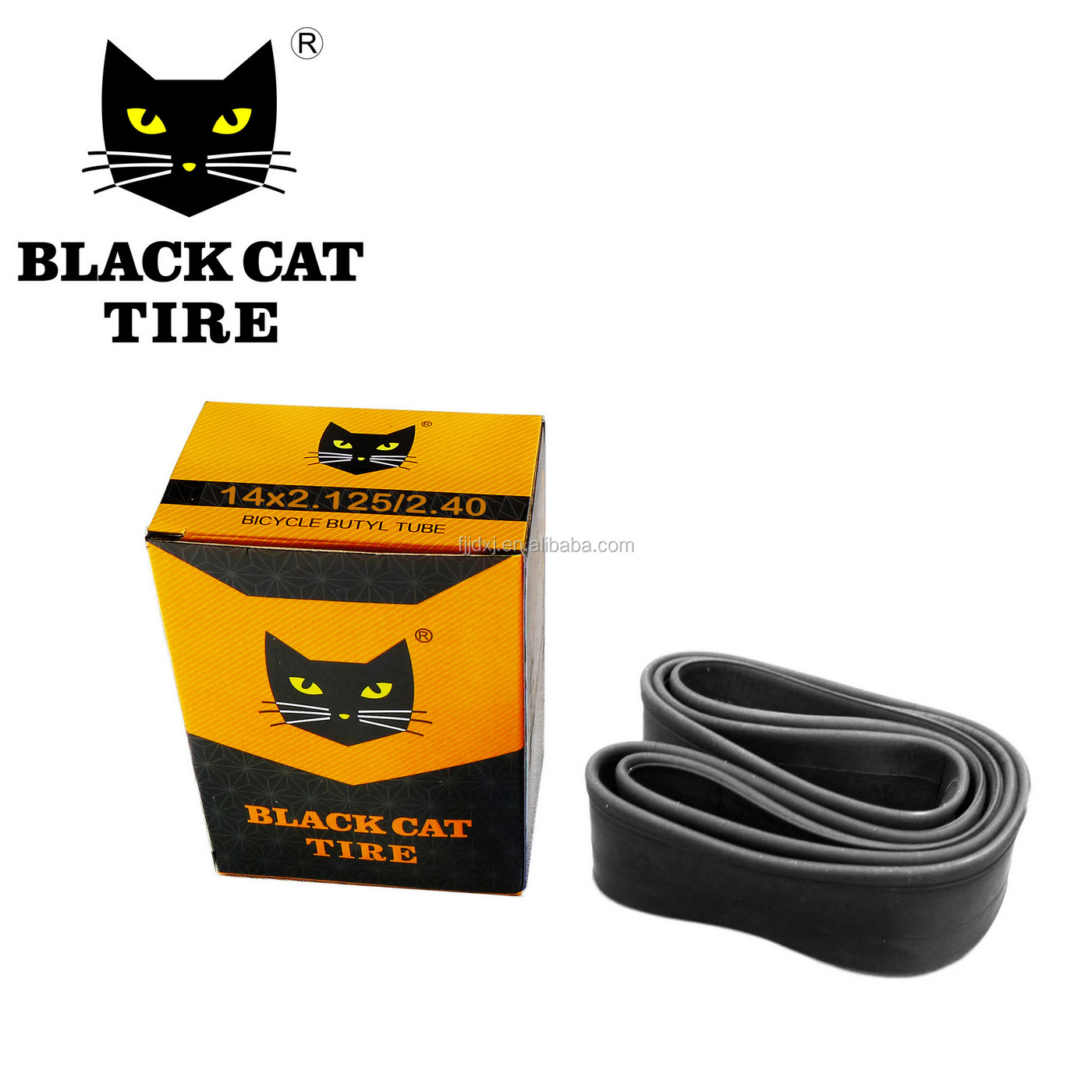 Трубка для электровелосипеда Black Cat 14x2,50 для велосипедной шины, внутренняя трубка для электровелосипеда