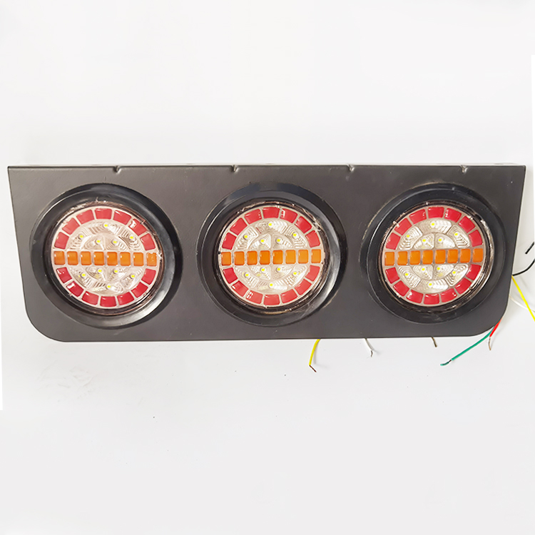 Водонепроницаемый 24V LED прицеп задние фонари комбинированный комплект сигнала поворота Стоп-сигнал обратного хода задний фонарь с железной пластиной