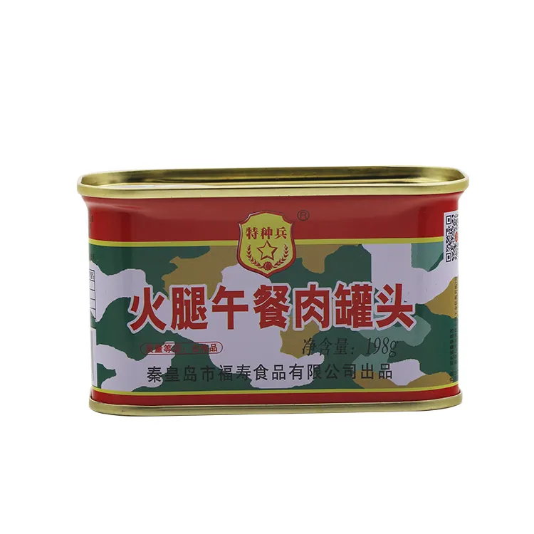 Factory Direct Sales Canned 198g Canned Food Meat Luncheon Mre Food Luncheon Meat From China