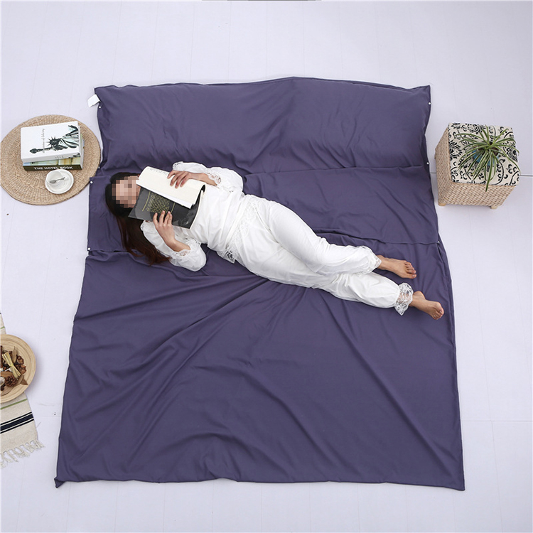 Customized High Quality Travel Portable Polyester Hotel Bed Sheet Cover Sleeping Beg Liner