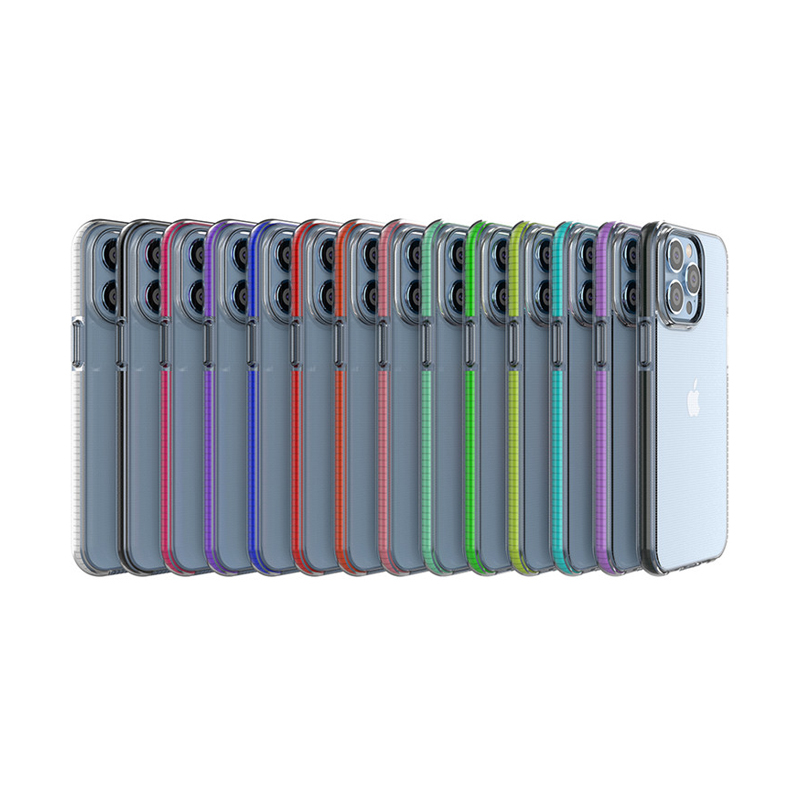 Двухцветный противоударный мягкий чехол из ТПУ для телефона iPhone 14 13 12 11 Pro Max Xs Xr Xs Max 7 8 Plus, прозрачная задняя крышка
