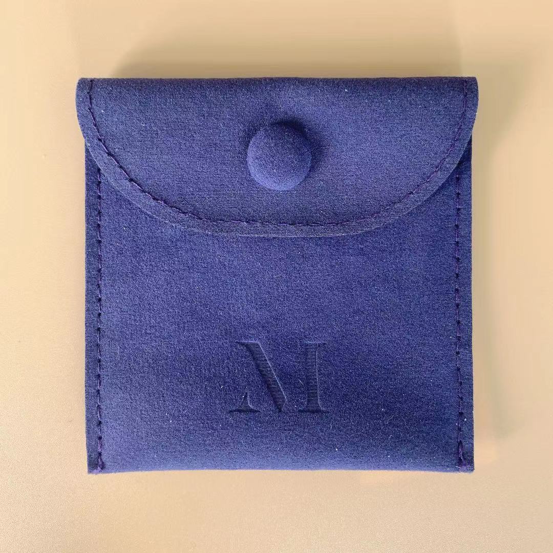 2020 new design gray velvet pouch microfiber pouch