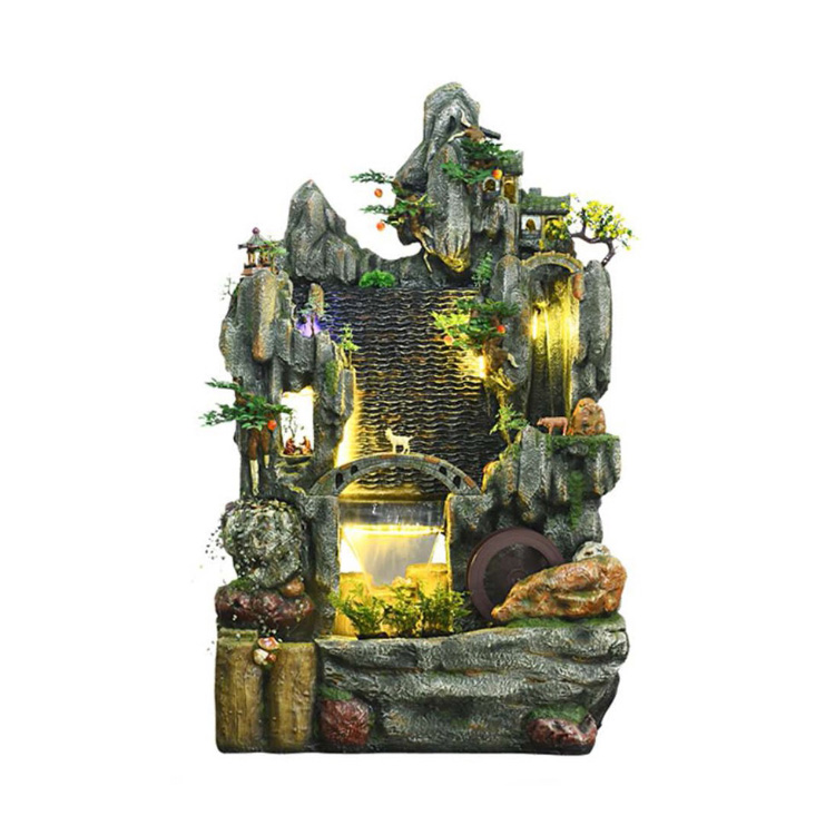 Artificial Stone Rock Water Fountains Indoor Artificial Rockery Waterfalls For Garden