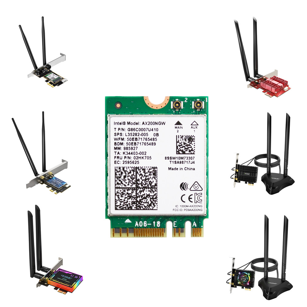 Wi-Fi-адаптер EDUP AX3000 + BT5.2, 6 Wi-Fi 6E, беспроводная сетевая карта для ПК