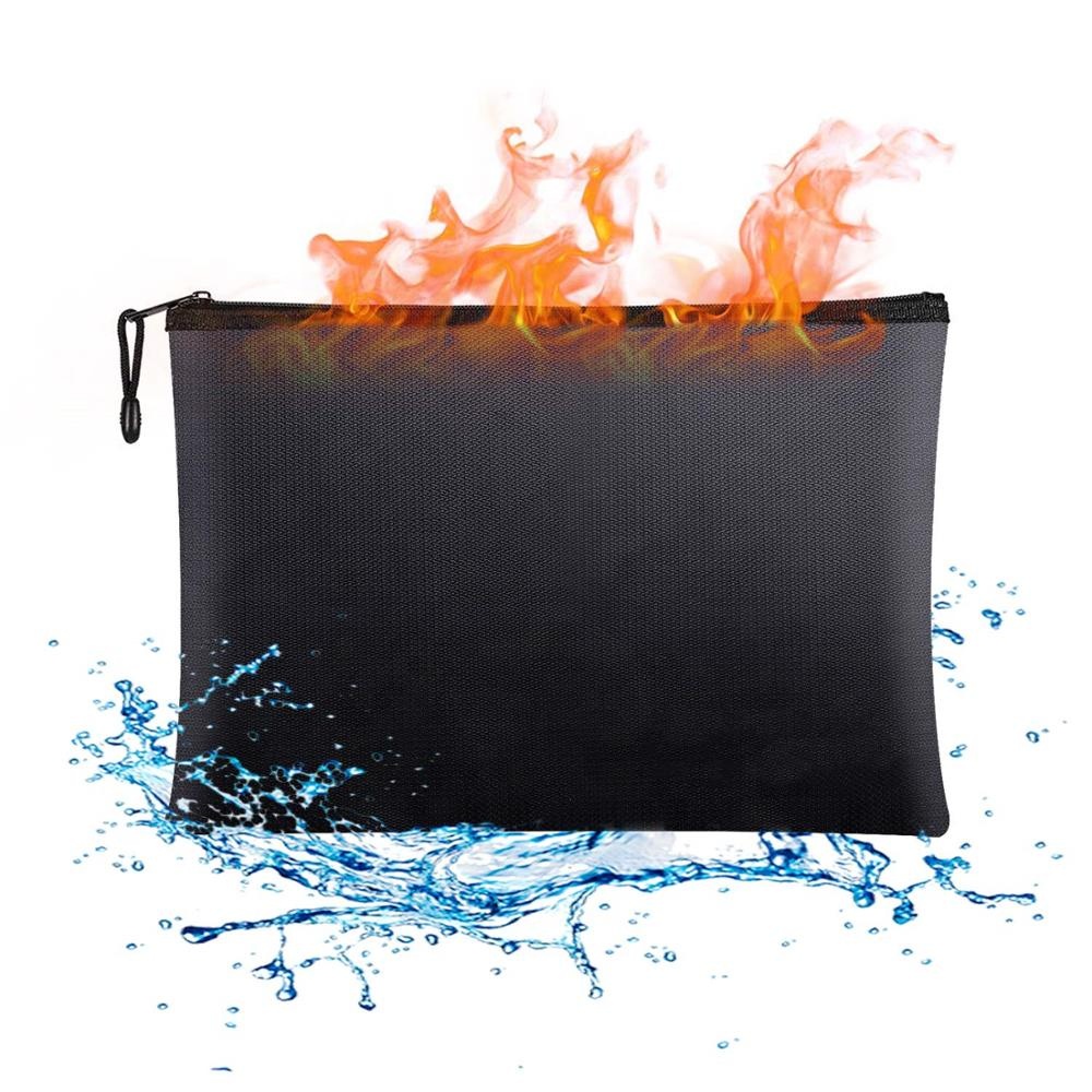 Non-itchy Silicon Coated Fireproof document Pouch