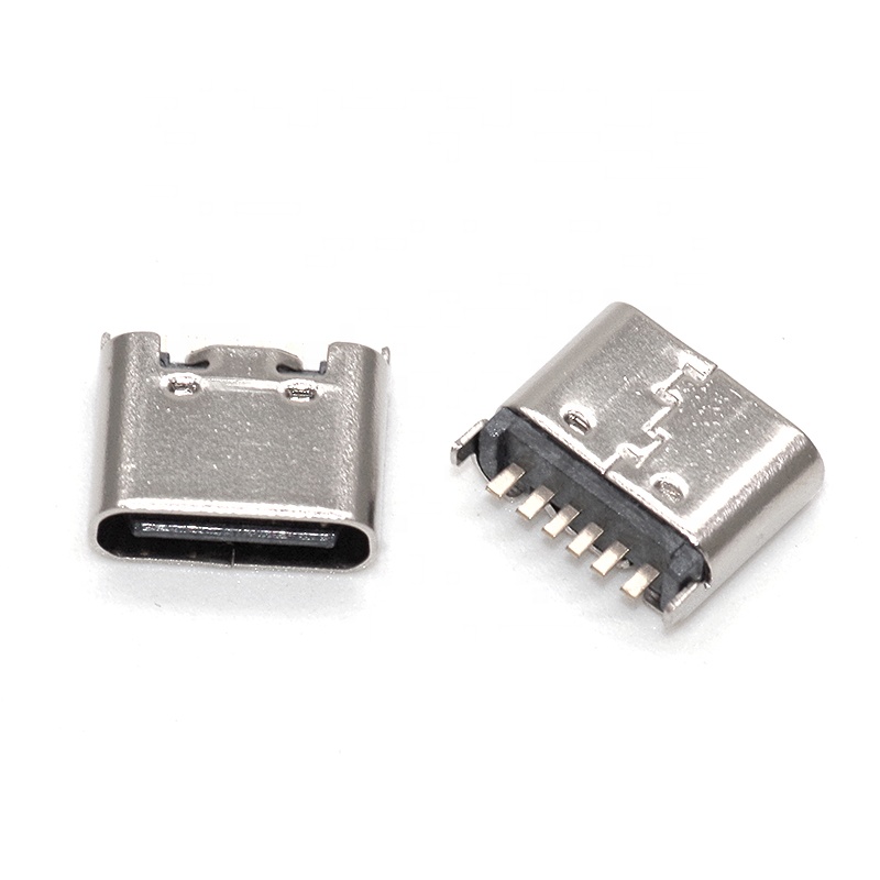 Прямая продажа с фабрики Высокое качество Usb 3,1 женский 6 Pin SMT C Usb разъем типа