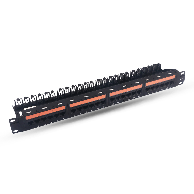 1U Cat6 патч-панель 24 порта сетевые стойки 24-портовая патч-панель Cat6 RJ45 ethernet-коммутатор 19 дюймов 19"
