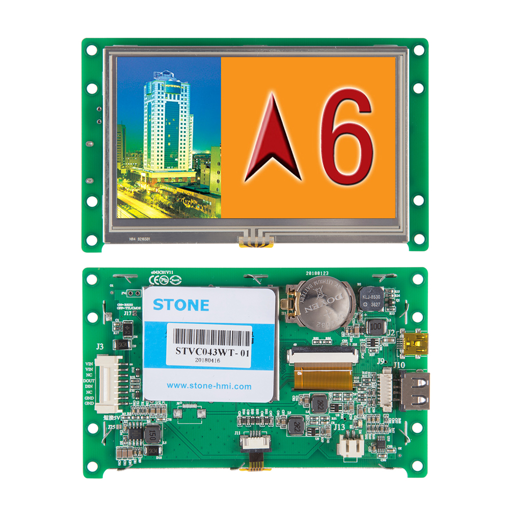 4,3 дюймовый TFT ЖК-дисплей модуль HMI сенсорный экран с высоким разрешением