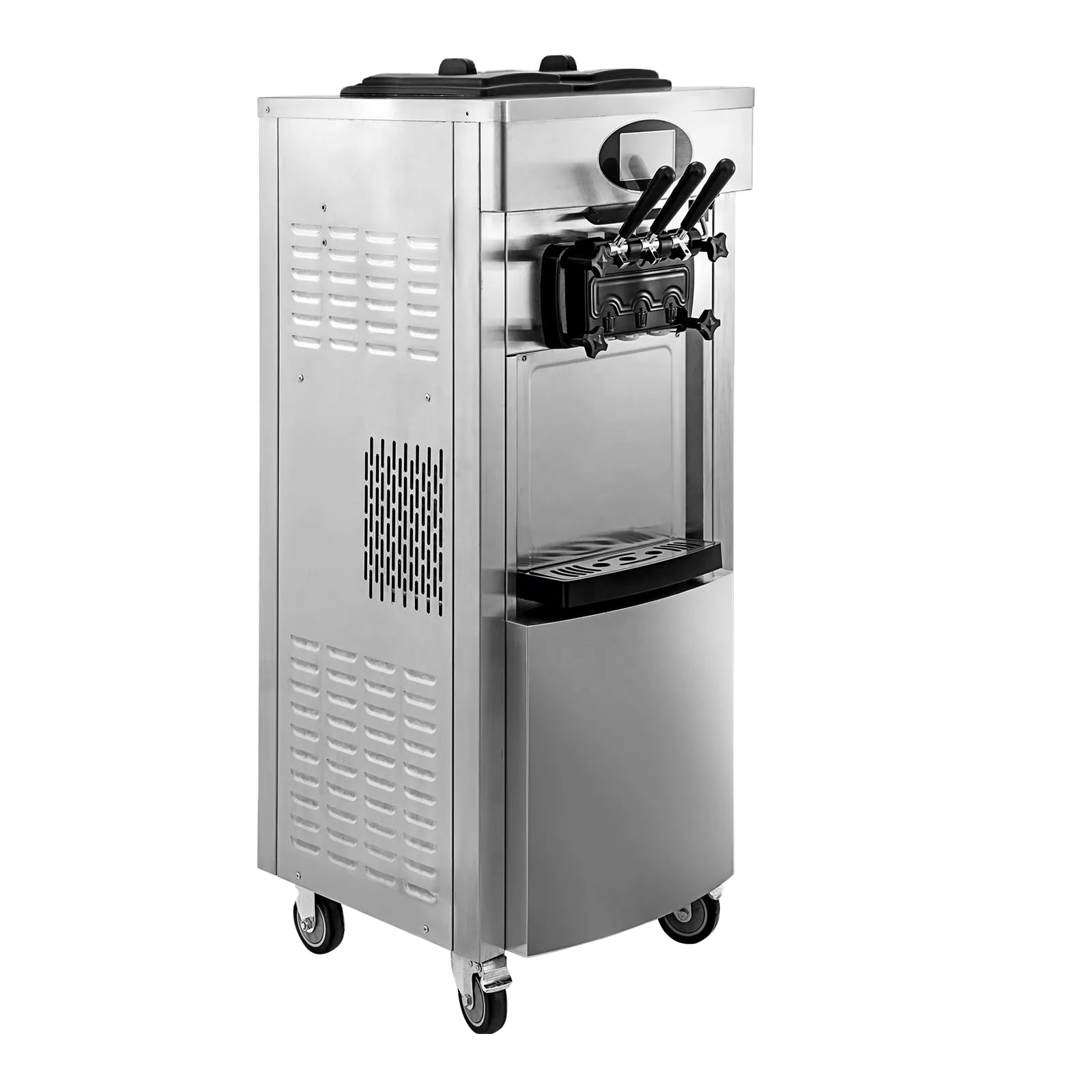 Commercial Vertical Soft Ice Cream Maker Machine Yogurt Milk Water Chocolate Flavors Pump Core Components