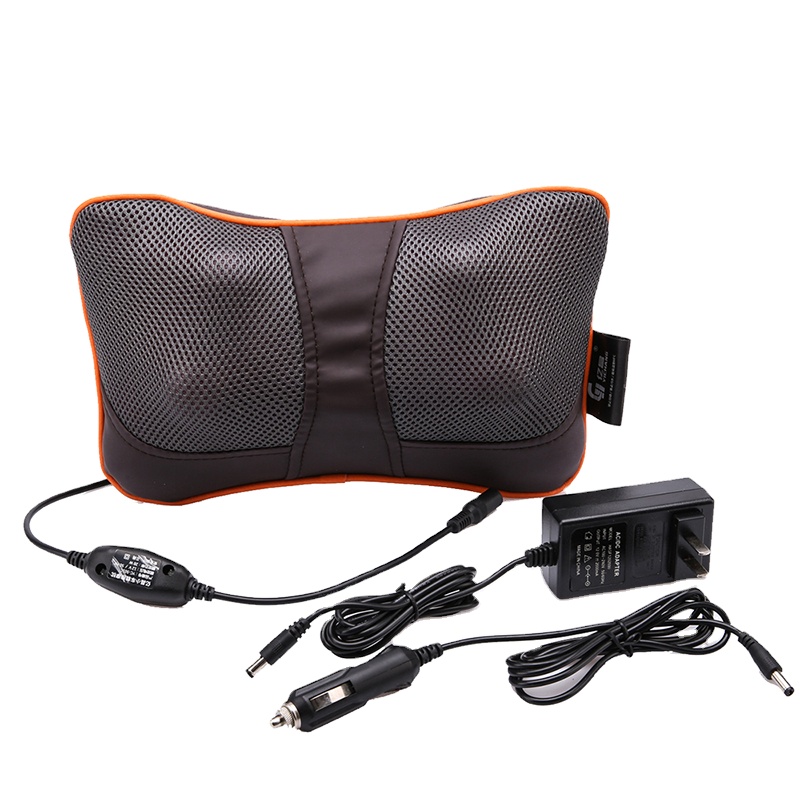 Portable Electric Massage Pillow with 4-8 Massage Balls Rolling, Shiatsu Kneading Car Home Office Chair Massage Cushion
