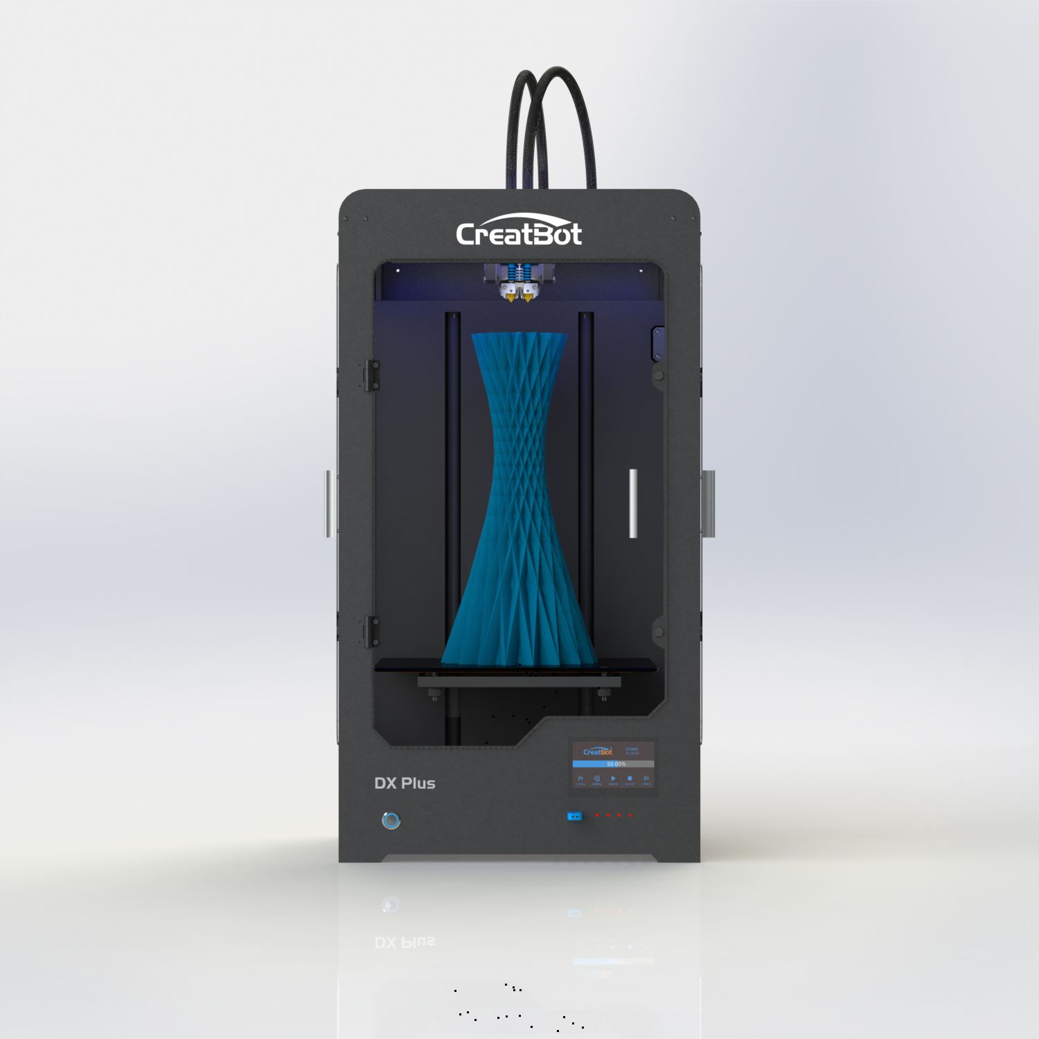 CreatBot DX+ 3D Printing Machine Carbon Fiber 3D Printers for Industrial Dual Extruder Large Printing Size 300*250*520mm