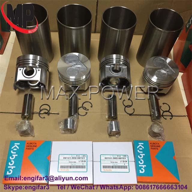 Комплект вкладышей V2203 с поршнем, вкладышем и кольцом 16427-21110 для дизельных экскаваторов, запчастей тракторов