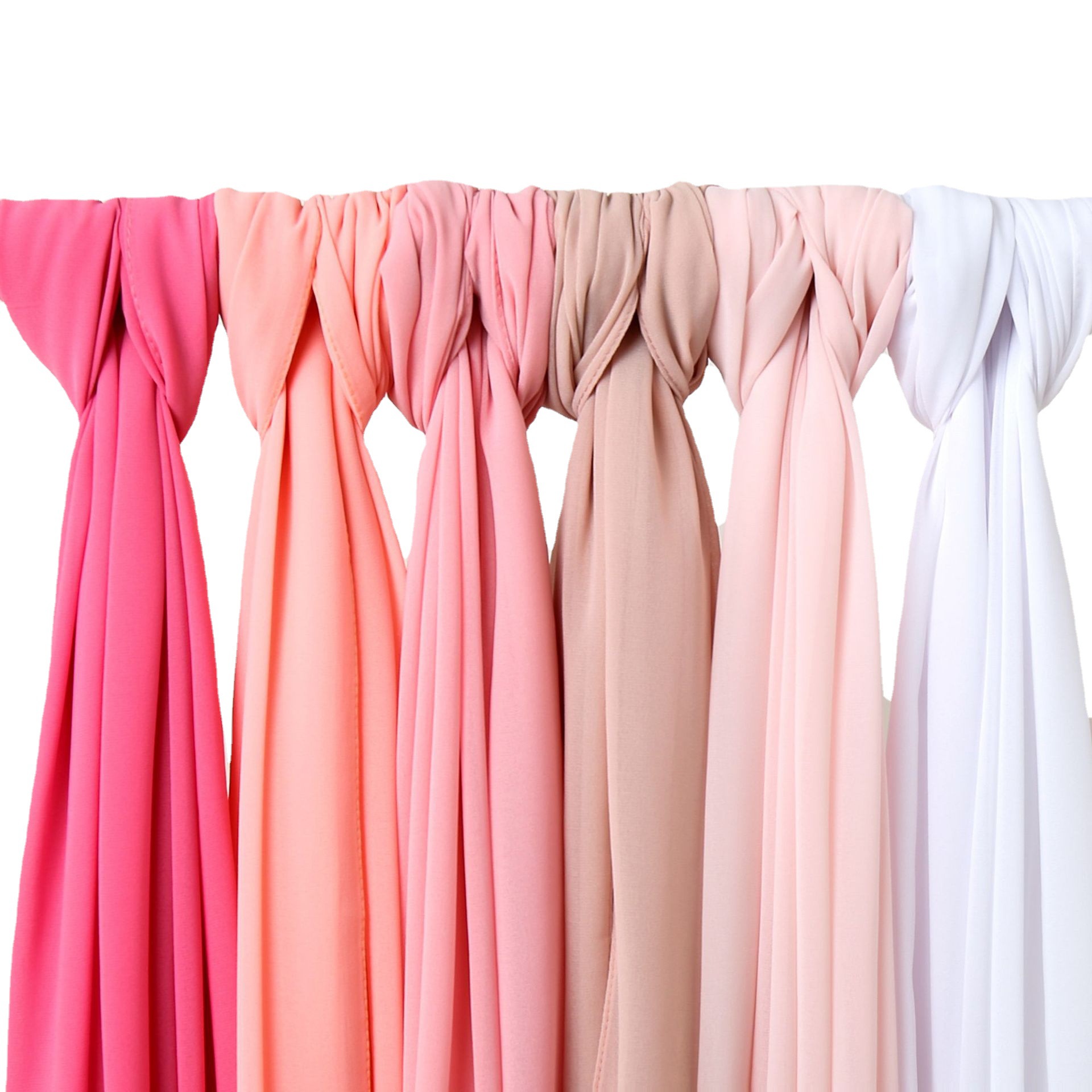 Malaysia Woman Muslin headscarf multicolors chiffon scarf wholesale hijab Turban scarf and shalw scarf