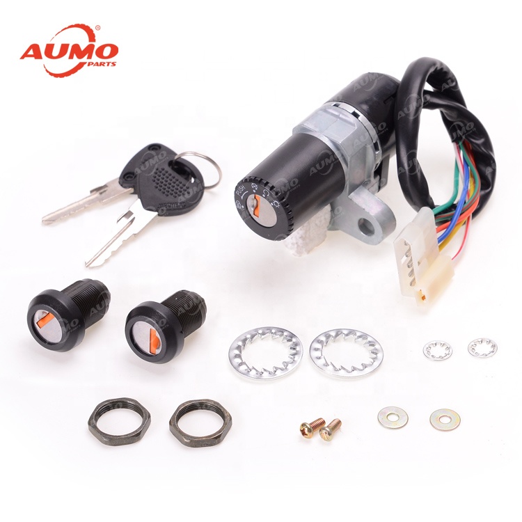 Motorcycle Ignition Switch Lock Fuel Cap Tank Cover Seat Lock Key Set for sale