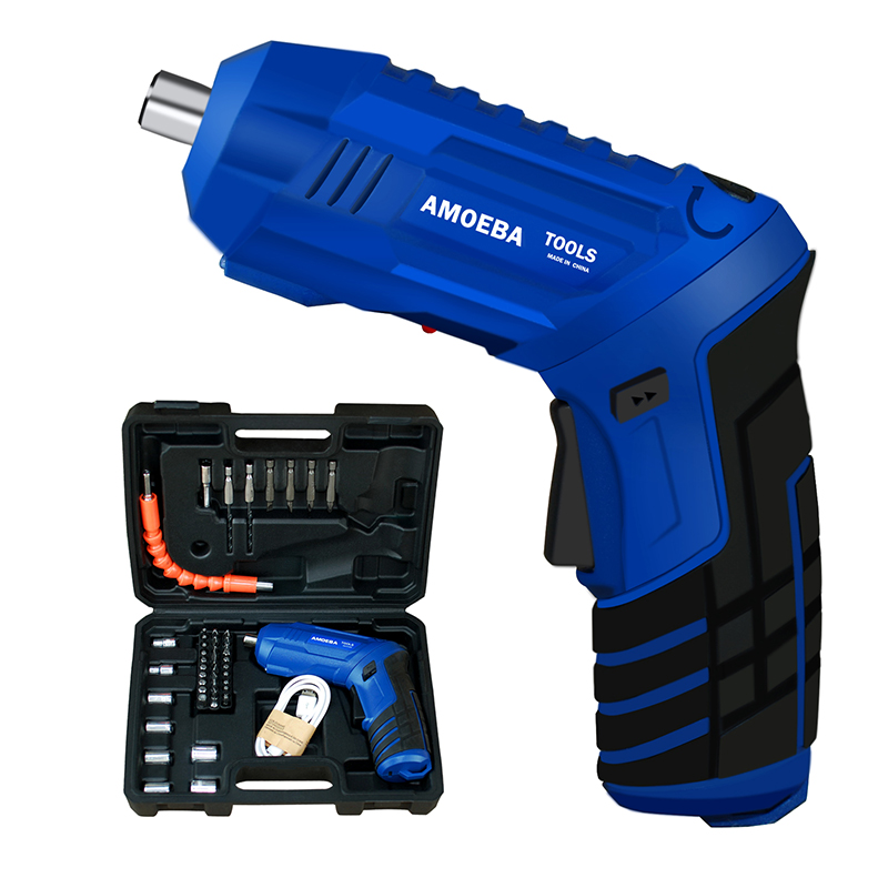 Rechargeable Battery Powerful Cordless Electric Screwdriver with Box Set