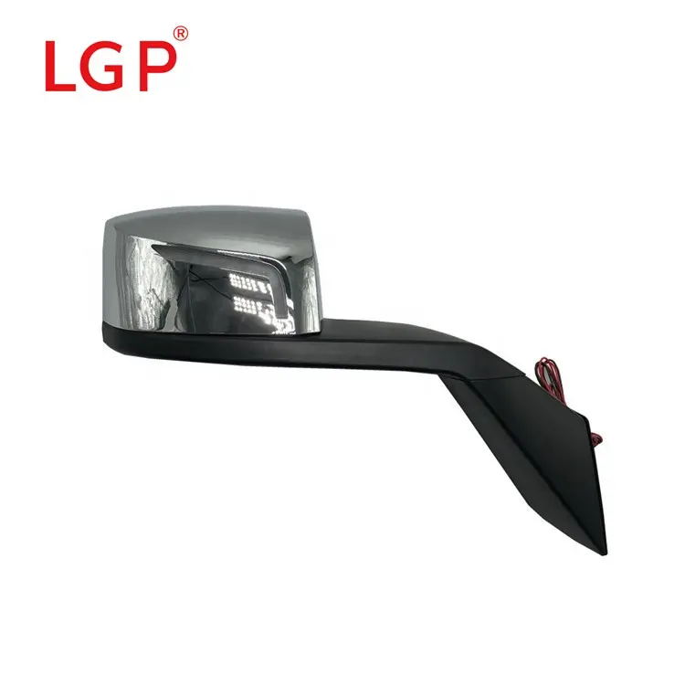 Truck Chrome Hood Mirror Assembly RH for VNL with LED light 82361059