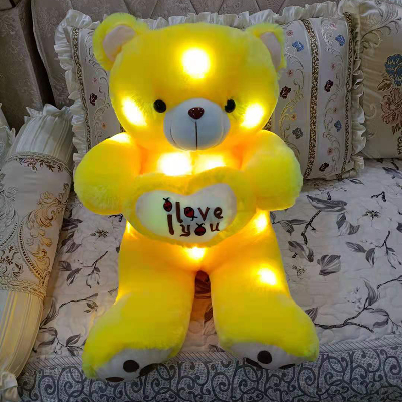Светящиеся 50 см LED плюшевый медведь высокого качества плюшевые игрушки любовь, подарок на День святого Валентина для любимого, опт, Компаньон куклы игрушка медведь led плюшевый мишка
