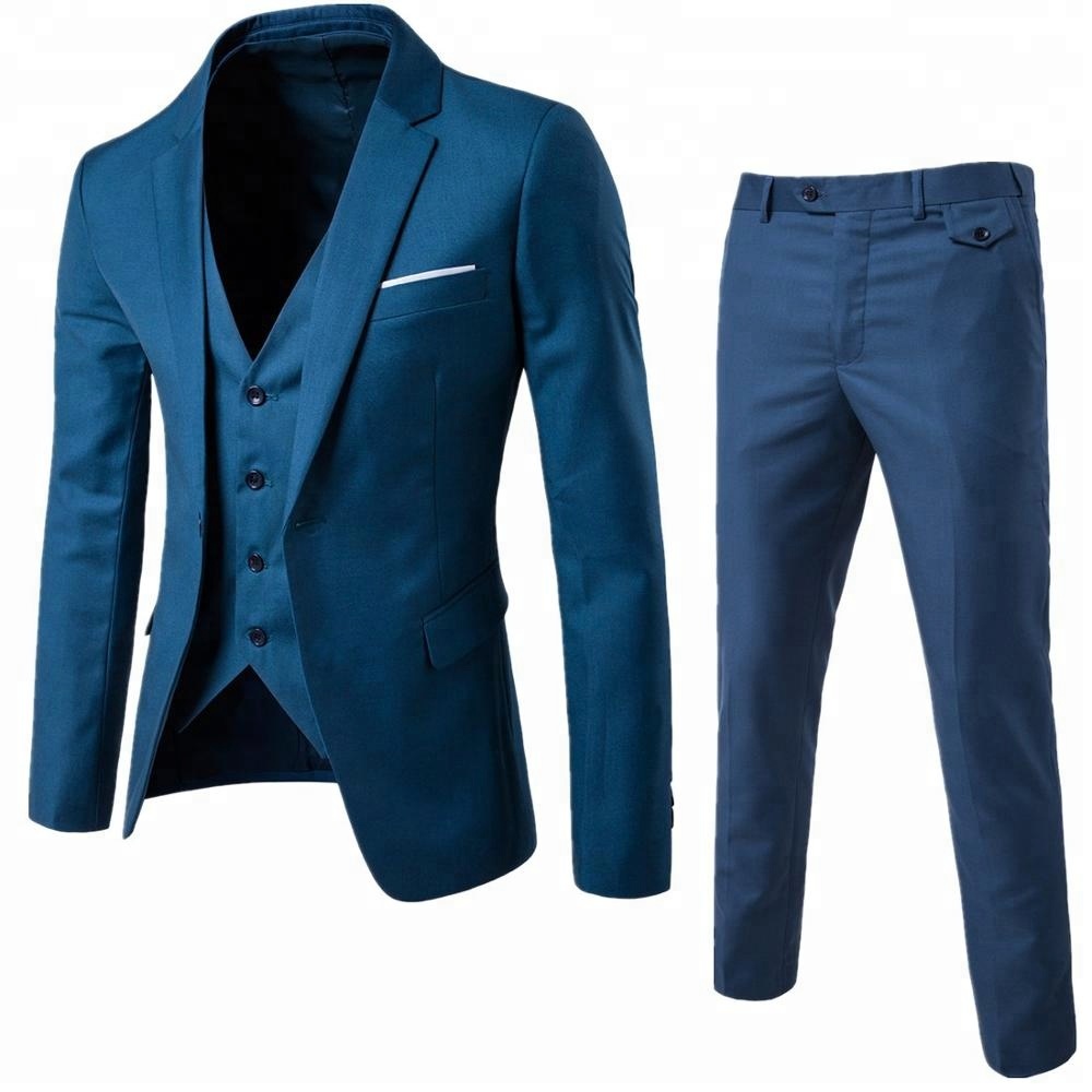 Business blazer for men 2021 western style plus size S-6XL 3 pieces coat pant men wedding suit