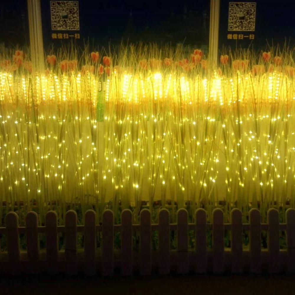 LED имитация пшеницы Спайк Лампа Золотой Желтый пшеницы Спайк посадки лампы газон украшения