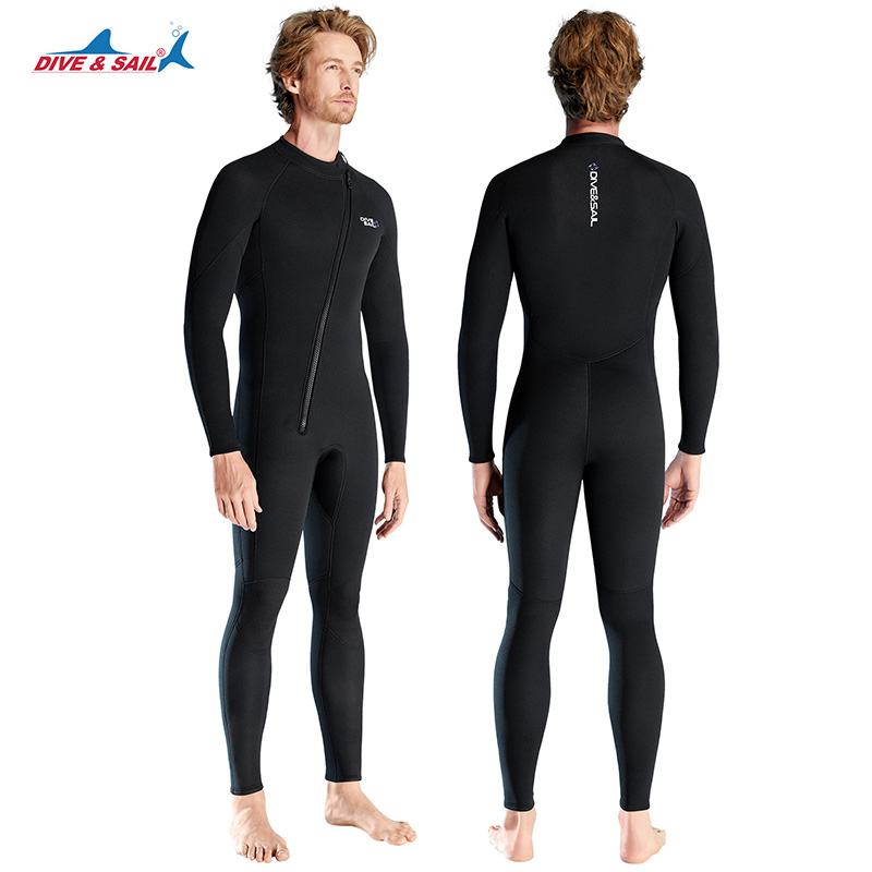 DIVE&SAIL neoprene surfing wetsuit long front Zip diving and swimming wetsuits man women swimwear 1.5MM