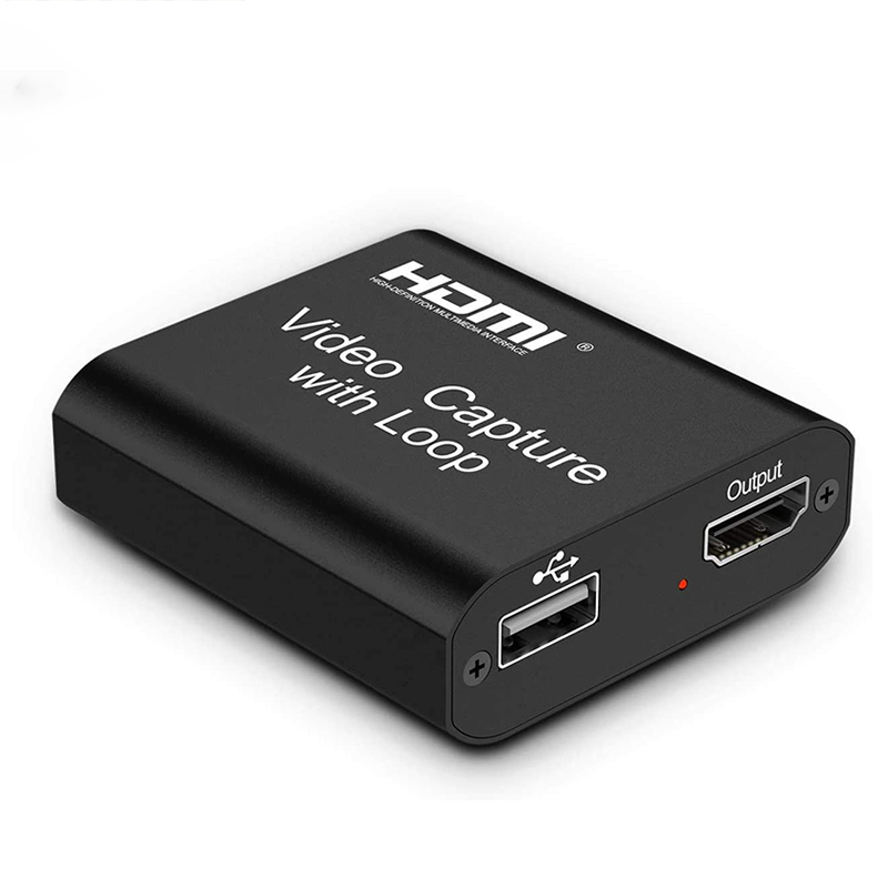 Карта видеозахвата Doonjeiy 1080p HDMI-USB 2,0 с выходом в виде петли для настольных игр, Карта видеозахвата потокового вещания в реальном времени