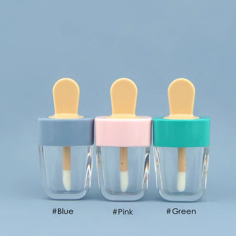Popsicle Shape Transparent Lip Gloss Container Custom Logo Empety Lipgloss Tubes