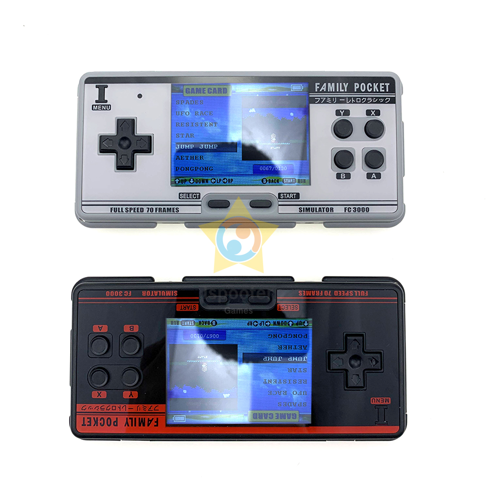 Портативная Карманная игровая консоль для FC3000, 1091 встроенных классических игр, портативная консоль с поддержкой 8 форматов игр, выход AV