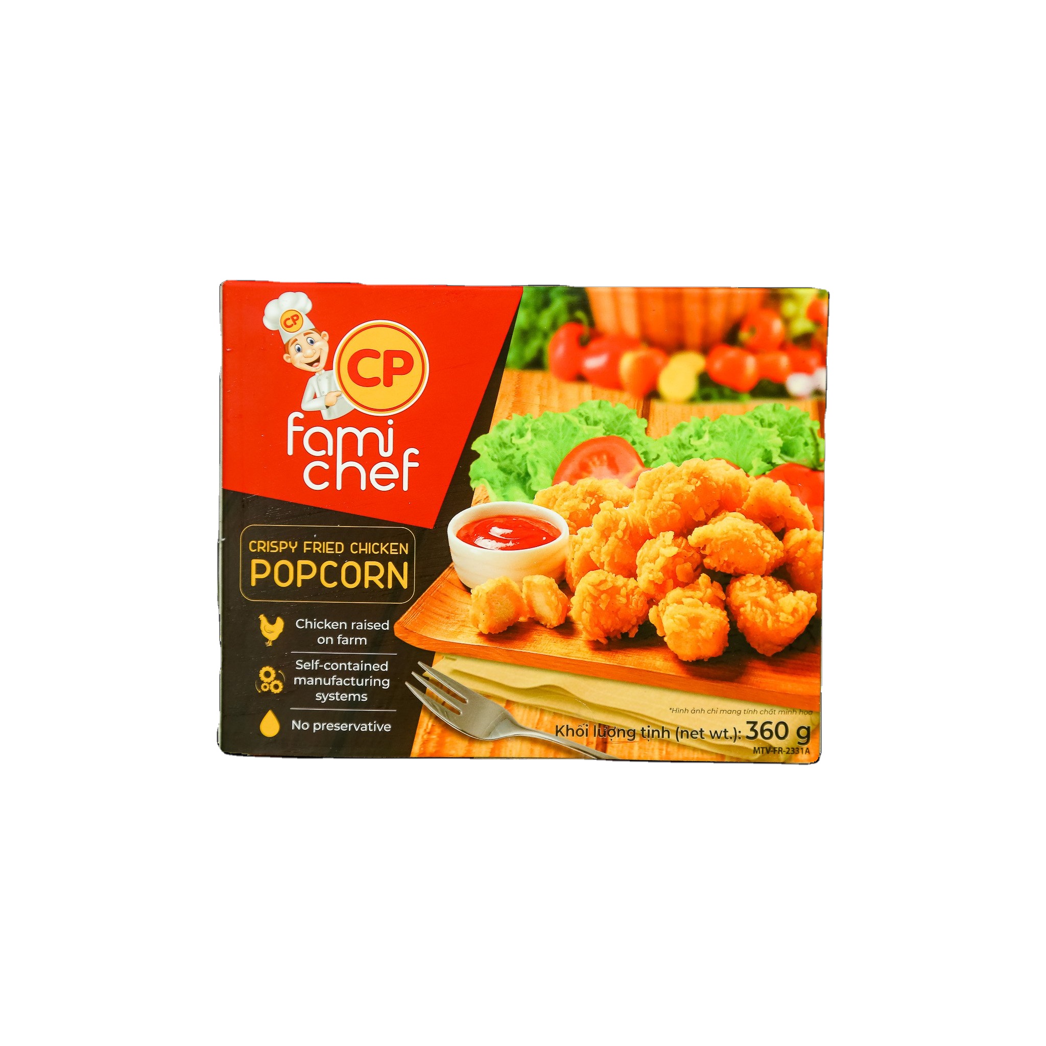 Crispy Fried Chicken Popcorn Bag Style Packaging Weight Shelf Origin Type Life Texture Snacks ISO Place Taste