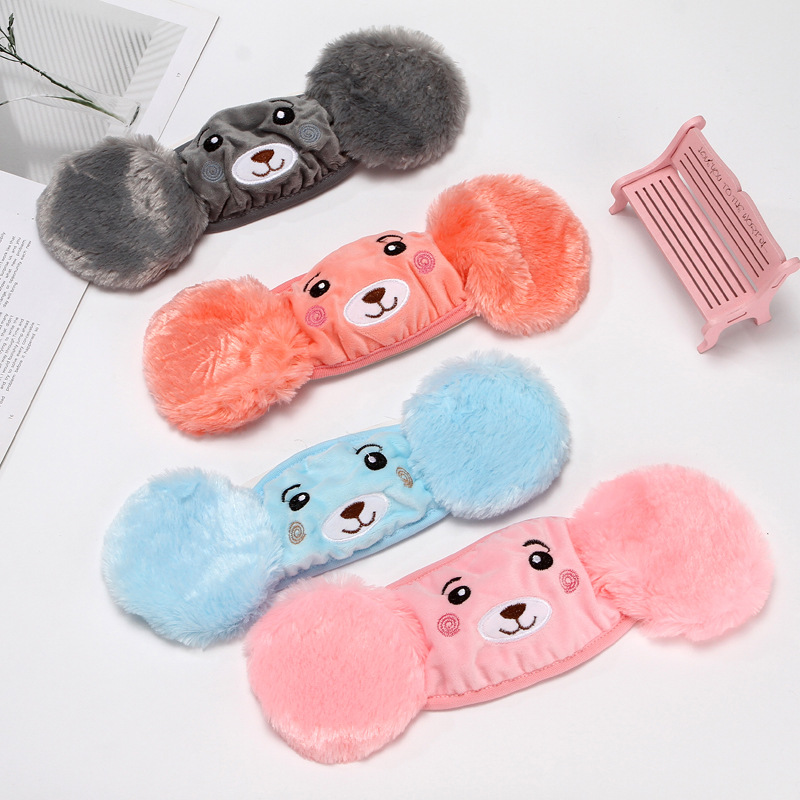 Velvet Adult Children Keep warm Ear Muff Wrap Band Ear Warmer Earlap 2 in 1mask with earmuff