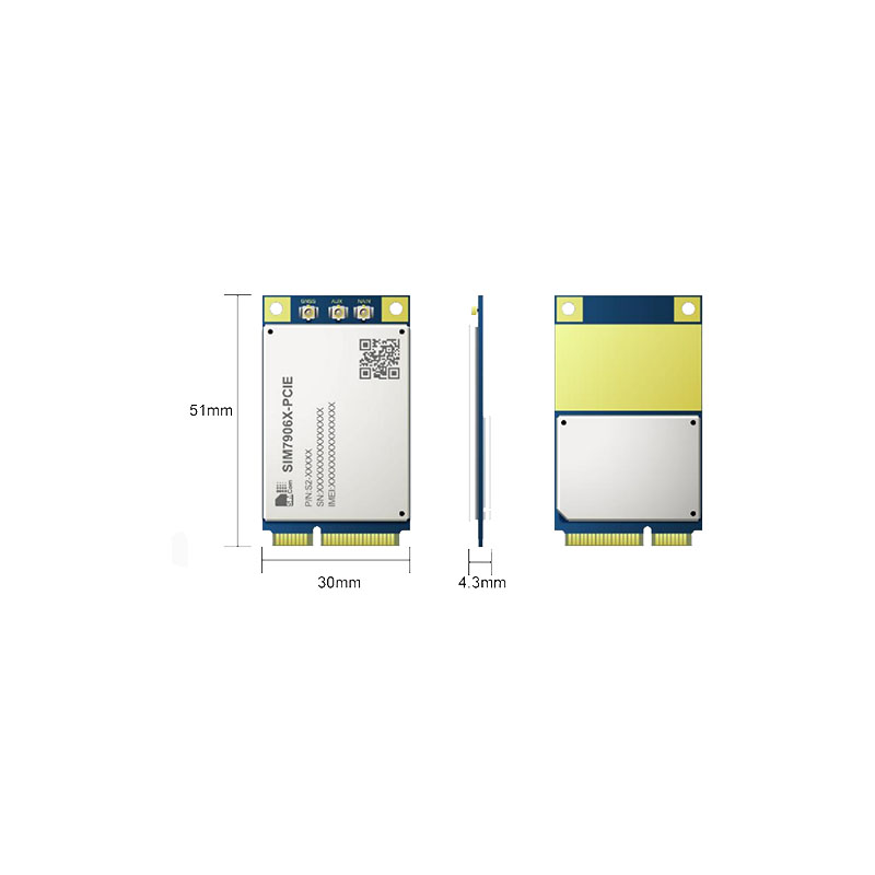 Модуль SIMCOM SIM7906E-PCIE LTE Cat 6 поддерживает режимы беспроводной связи LTE-TDD/LTE-FDD/HSPA +.