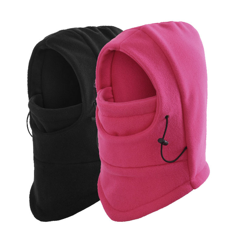 Solid Colored Polar Fleece Windproof Wholesale Full Face Ski Mask Winter Cycling Skiing Motor Riding Warm Outdoor Balaclava