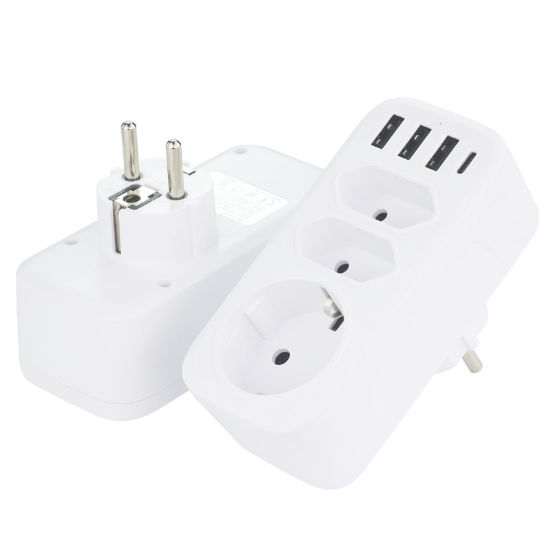 Европейский розетка Германия Универсальный 16A 3USB пролонгации гнезда 1typeC 3way стандарт ЕС розетка USB сетевой фильтр