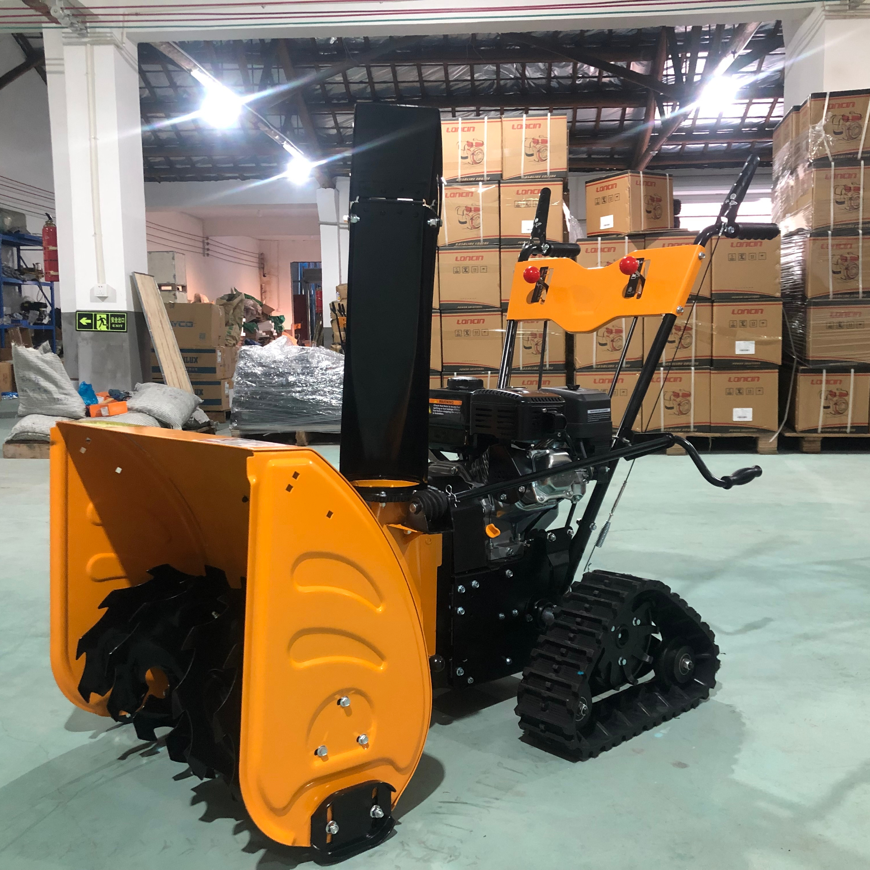 cheaper price crawler tracks hand held walk behind sweeper snow blower /mini snow sweeper for road snow cleaning