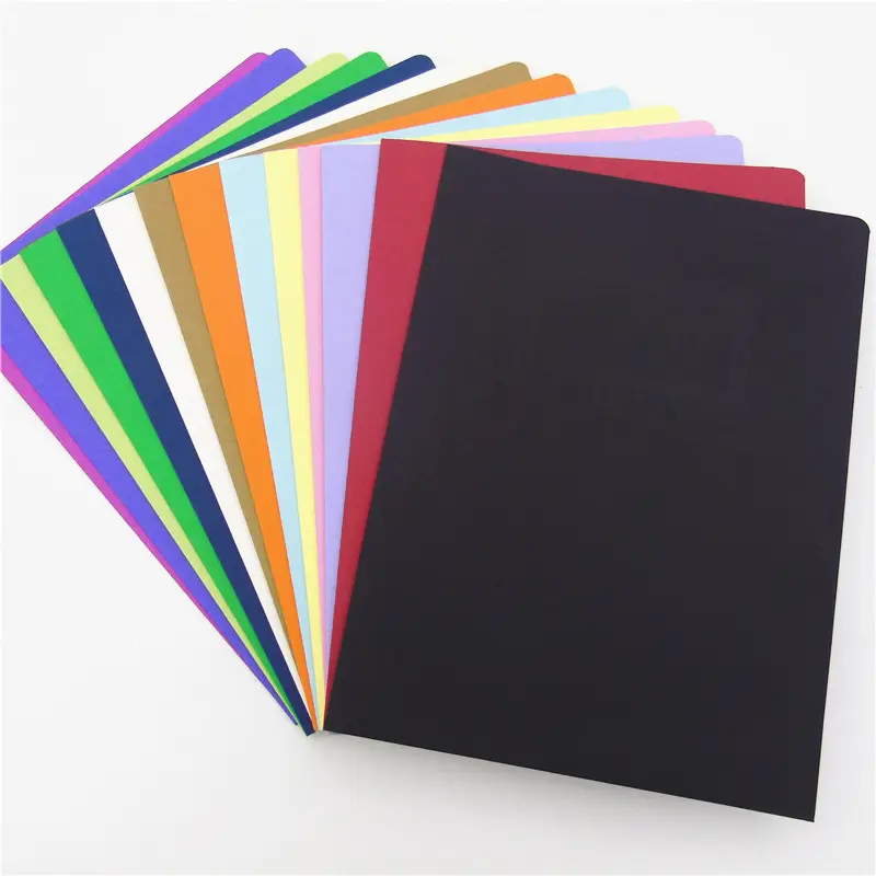 Assorted Colors A3 A4 2 Pocket Folder Design Printing Single Custom Logo File Paper Folder With Pocket