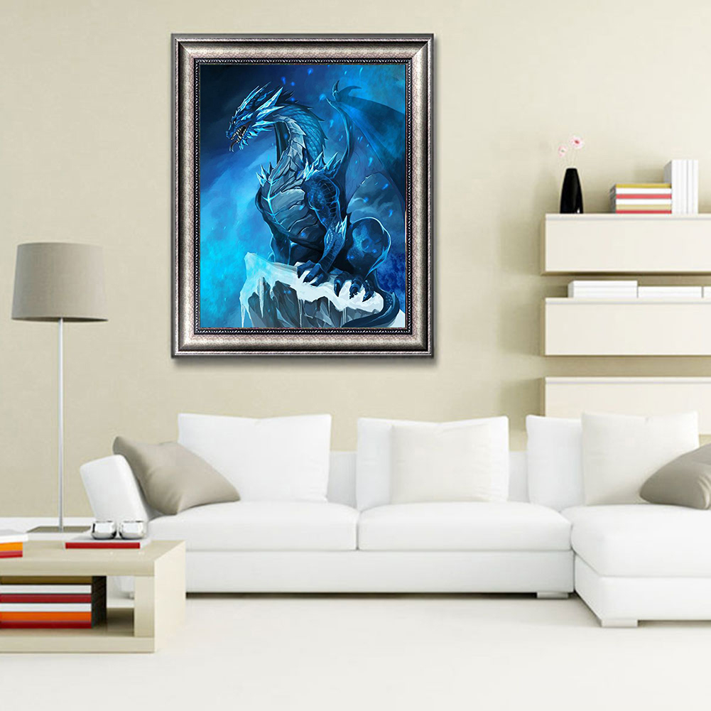 Home decoration cross stitch printed cartoon dragon embroidery cross stitch sets