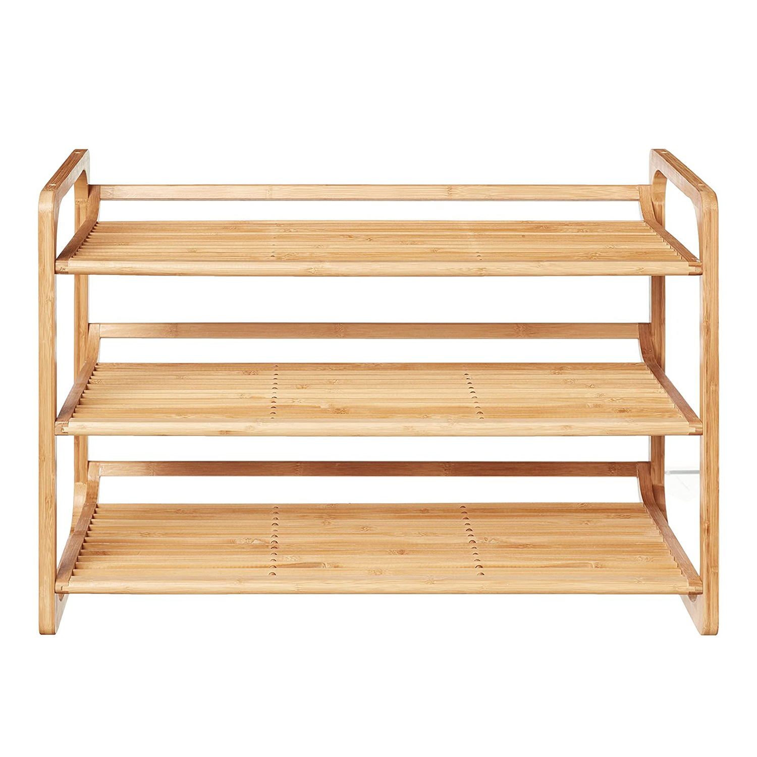 Amazon sells Three shelves Shoe storage rack wood rack Bamboo shoe rack