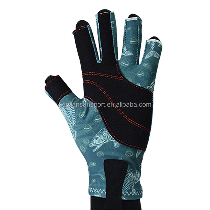 HEAT Fishing Gloves Fingerless Ice UPF50+ - Sun Gloves Men Women,Grip Lightweight UV Protection Gloves for Rowing,Kayaking,Photo