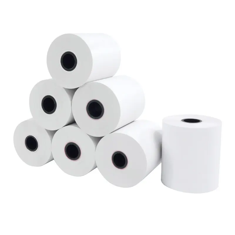China Supplier receipt paper printing thermal paper 70g 57mm x 40mm cash register paper roll for pos terminal