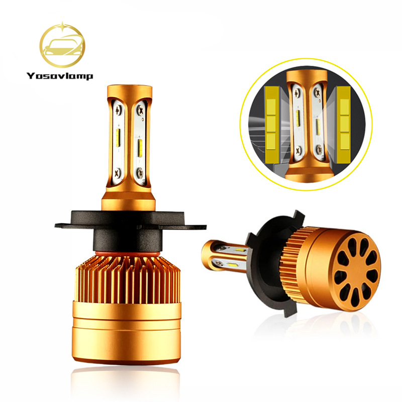 Лампы для автомобильных фар Yosovlamp A8, Светодиодные Автомобильные фары gold s2 H1 H3 H4 H7 H8 H9 H11 9005 9006 S2 zes 1860 60 Вт, золотые фары