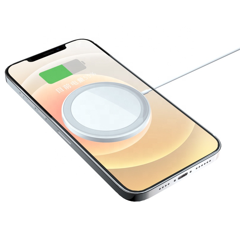 Новейшее 15 Вт iPhon 12 Беспроводное зарядное устройство MagSafe магнитное Быстрое беспроводное зарядное устройство