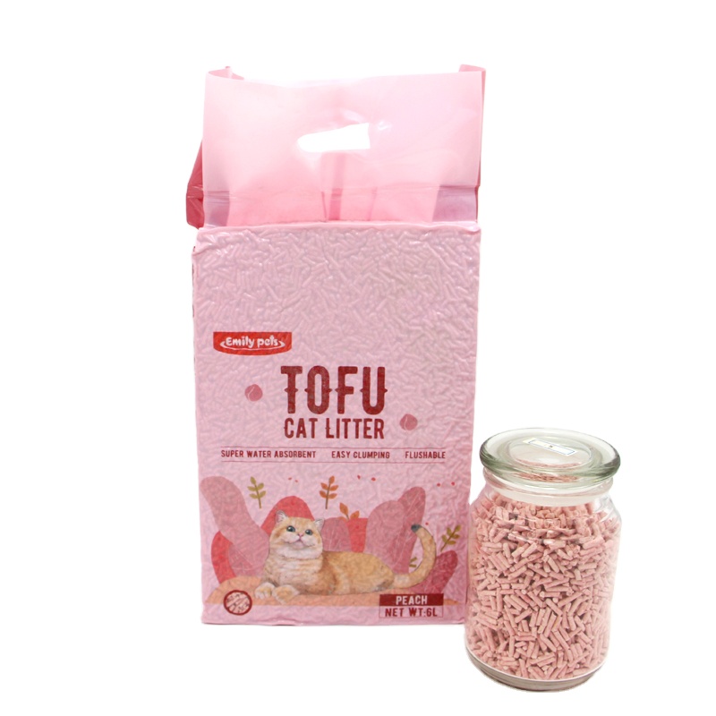 Natural plant 2.0mm strip shape clumping flushable tofu cat litter
