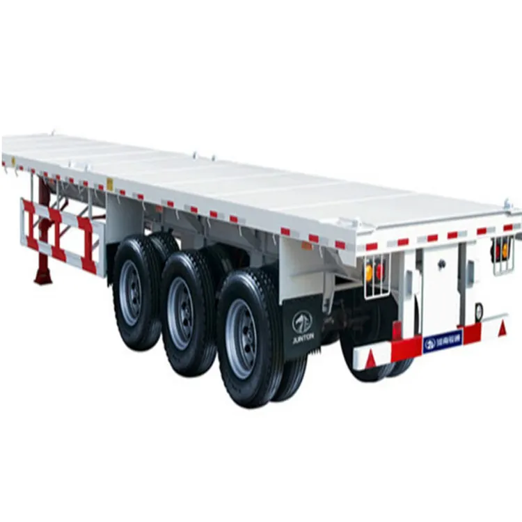 Trailers And Semi Trailer 3 Axle 40ft Flatbed Container Semi Trailer With 11r 22.5 Tire For Sale For Africa Market