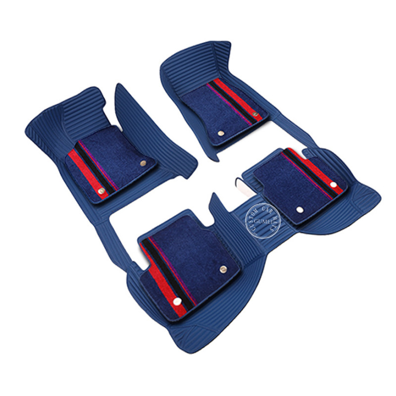 Factory Wholesale customized 3 pieces of 7D leather car floor mat carpet XPE floor mat fit for GOLF/JETTA/TIGUAN/POLO