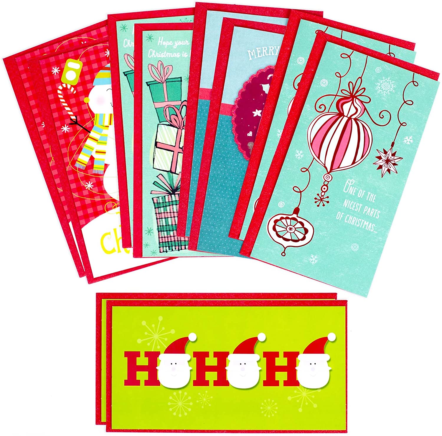 2*3.5 inch Colorful Christmas Greeting Card Custom Printing For Kids Friends Celebrate Christmas Gift