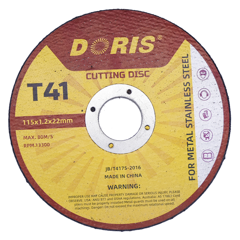 Doris 4.5inch 115x1.2x22mm Angle Grinder Iron Metal Steel Abrasive Cutting Disc Free Sample
