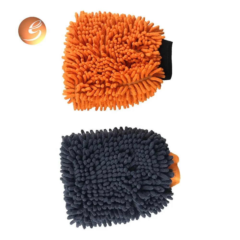 Wholesale car care cleaning wipe car skin wash mitt chenille gloves