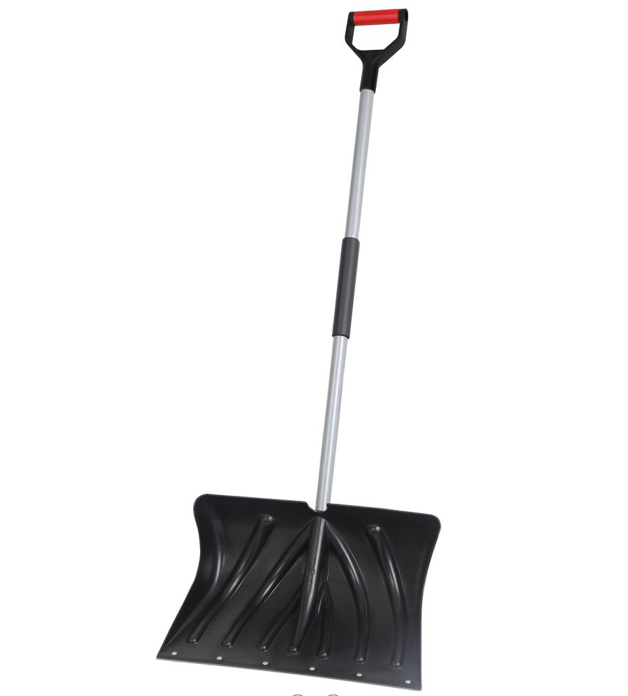 Heavy-Duty Plastic Snow Shovel Snow Removal with Steel handle and D grip Suitable for Driveway or Pavement Clearing 20IN