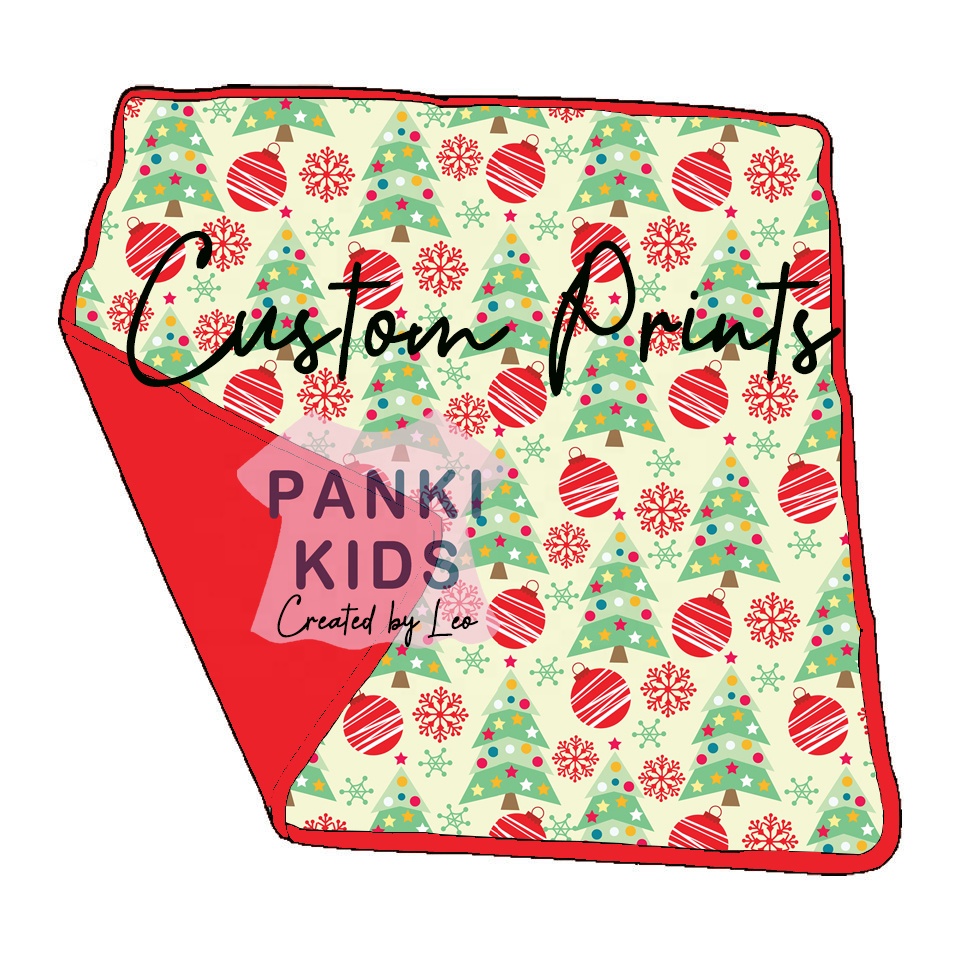 Pankai Factory High Quality Custom Bamboo Viscose Double Layer Christmas Family Cooling Baby Blanket