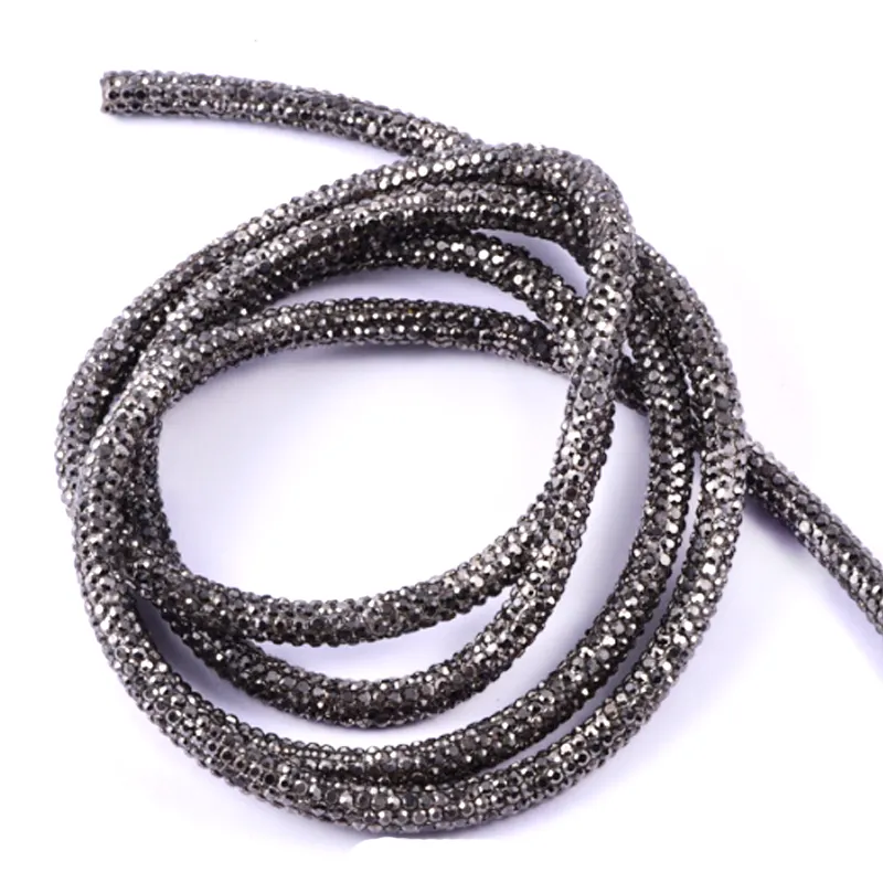 6mm rhinestone draw string for DIY hoodie accessories